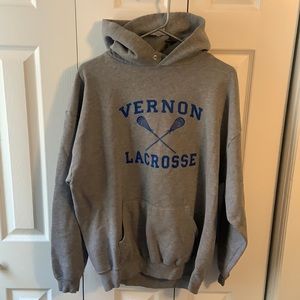 Vintage gray lacrosse hoodie